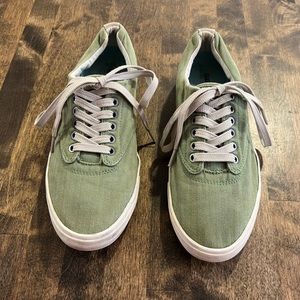 GUC SEAVEES Sneakers Hermosa Plimsoll Surfwash in Kelp Herringbone Twill